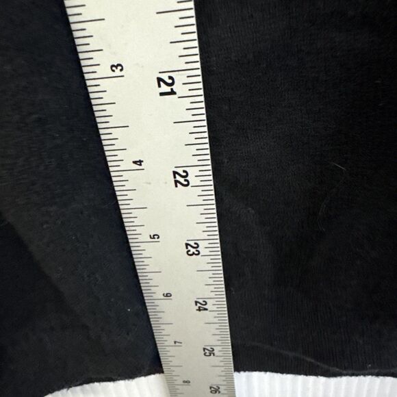 Elle XL Black Sweater Top w/ Silver Jeweled Collar Neckline‎ Sz XL Preppy Demure - Picture 6 of 7